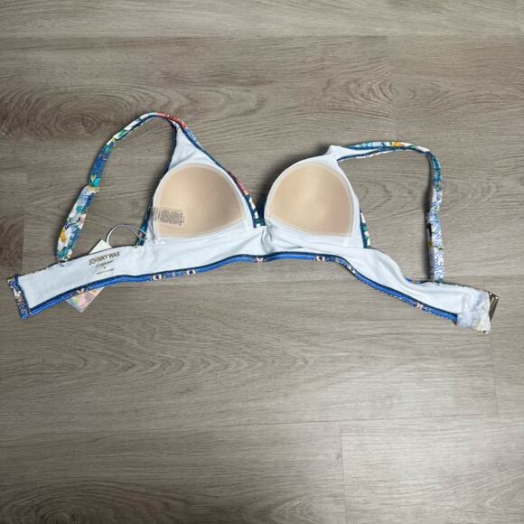 Johnny Was Sunset Bikini Top Floral Print Banded Underbust V-neck Size M - Picture 5 of 6